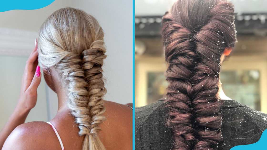 Ladies in fishtail braids