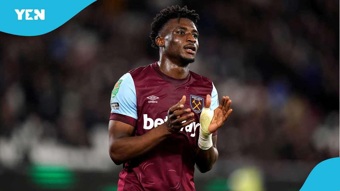 Mohammed Kudus, West Ham United. Mohammed Kudus, West Ham United.