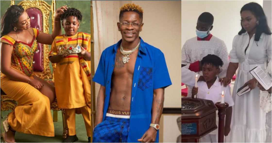 Shatta Wale doesn't pay fees? - Fans ask after Michy boldly said she pays son's school fees