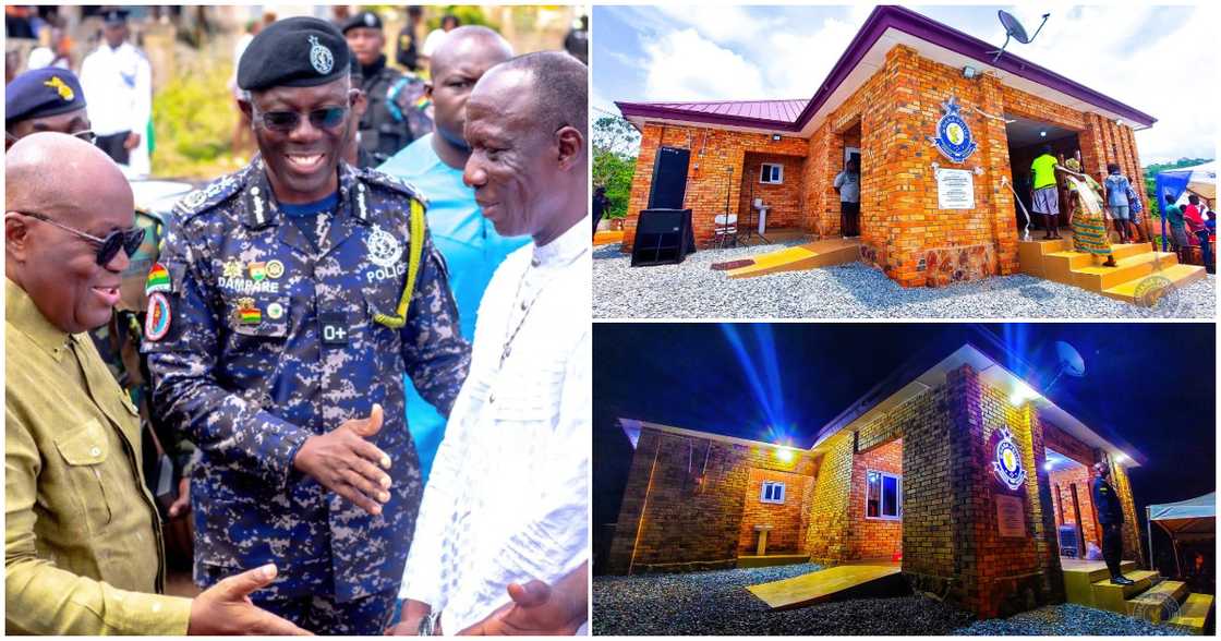 Photos of President Akufo-Addo and an ultramodern police station in Obo Kwahu Photos of President Akufo-Addo and an ultramodern police station in Obo Kwahu
