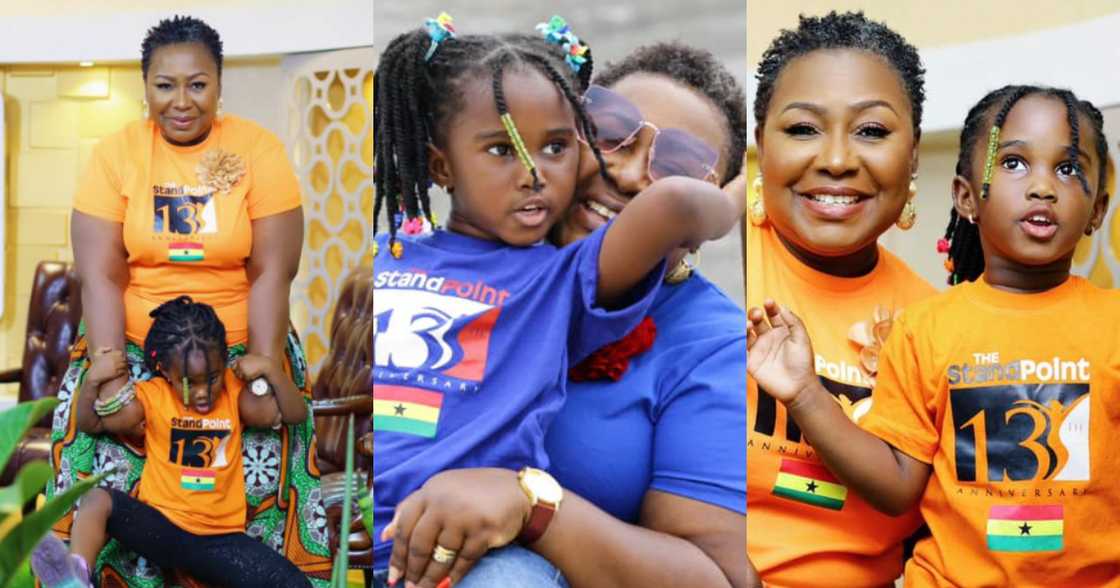 Oheneyere Gifty Anti rocks matching outfits with tall daughter as she marks 13th anniv of The StandPoint