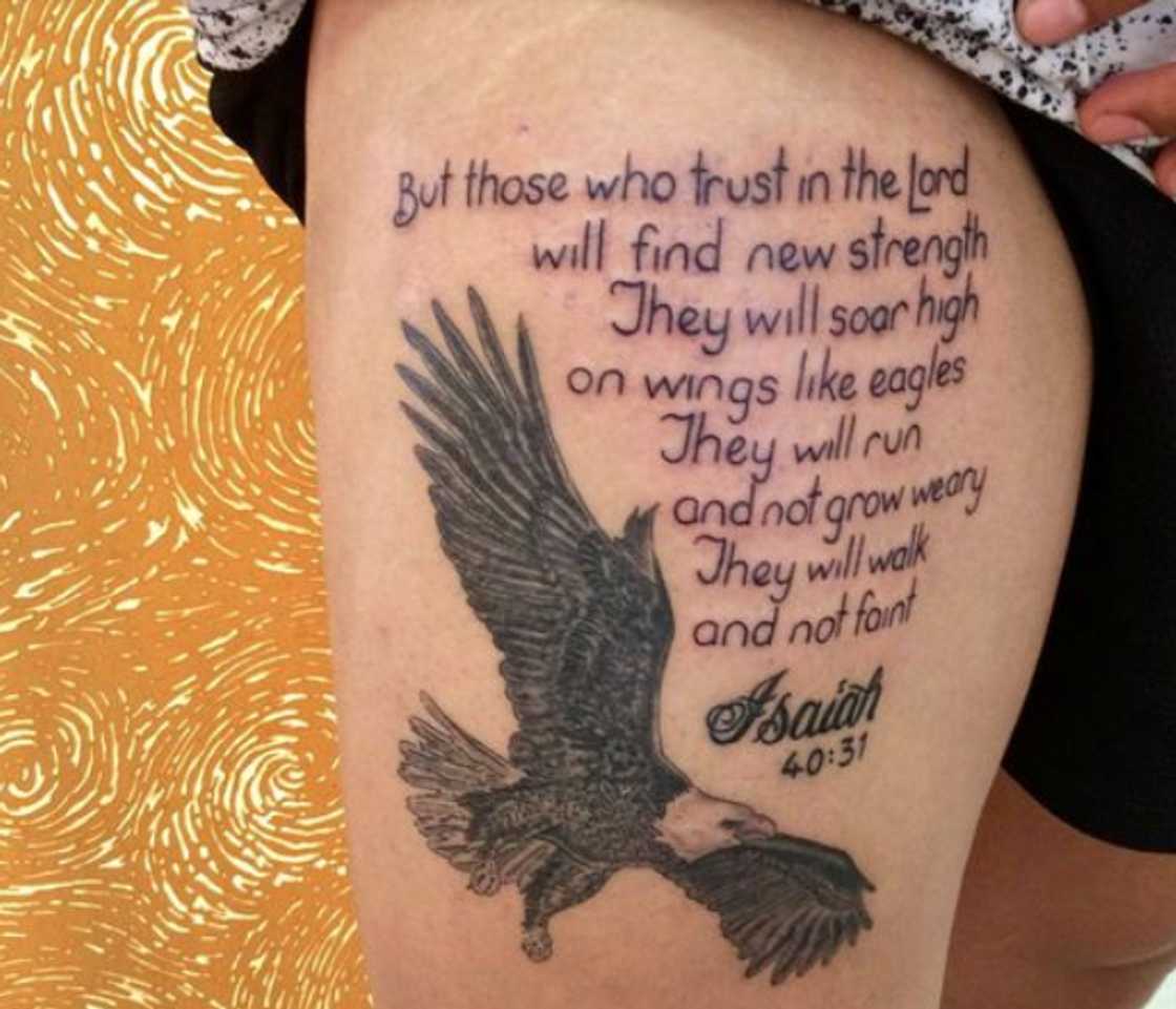 Isaiah 40:31 Bible verse tattoo