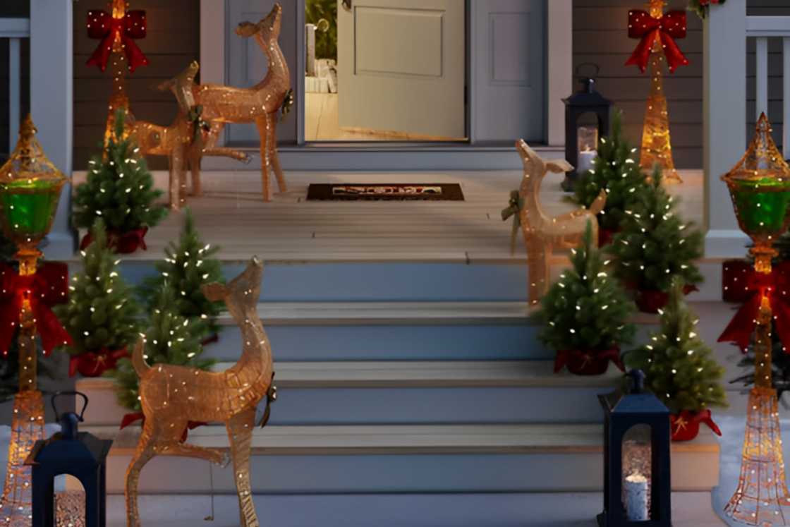 Glittering mini tree Christmas forest with other decorations Glittering mini tree Christmas forest with other decorations