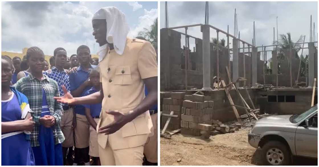 Michael builds a school for children Michael builds a school for children