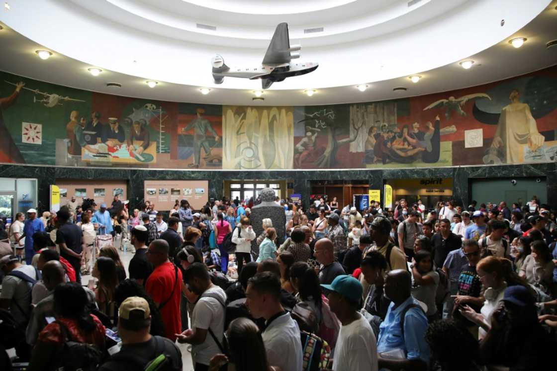 Air travel passengers were forced into playing the waiting game Air travel passengers were forced into playing the waiting game