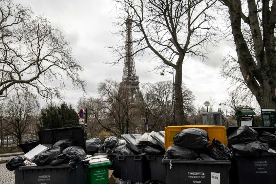 Piles of uncollected trash have grown in the French capital because of strikes against a deeply unpopular pension reform Piles of uncollected trash have grown in the French capital because of strikes against a deeply unpopular pension reform