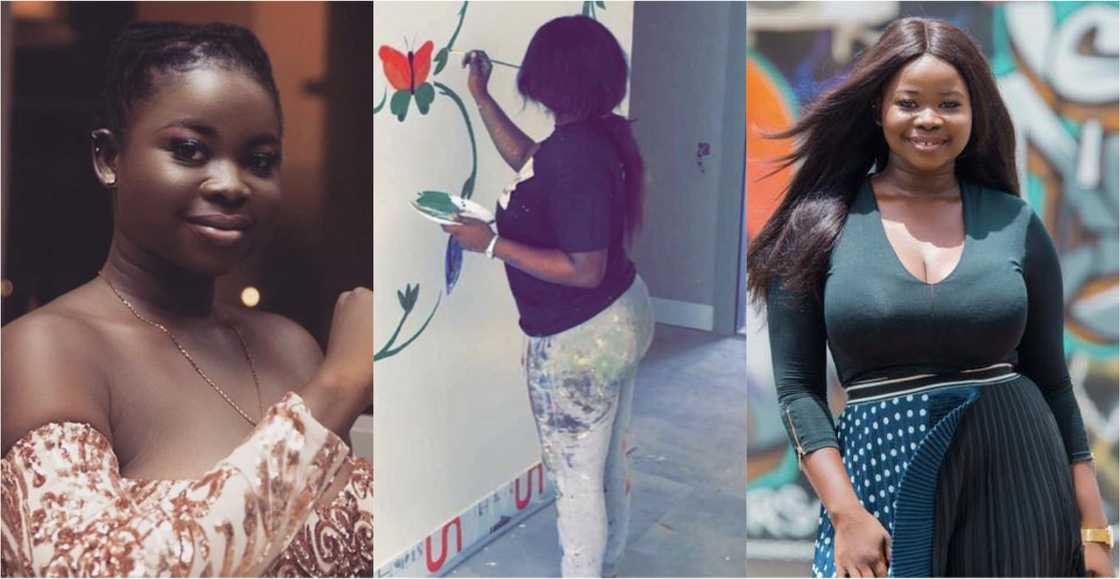 Anita-Pearl Ankor: Ghanaian female painter who can turn any given space into an artistic paradise Anita-Pearl Ankor: Ghanaian female painter who can turn any given space into an artistic paradise