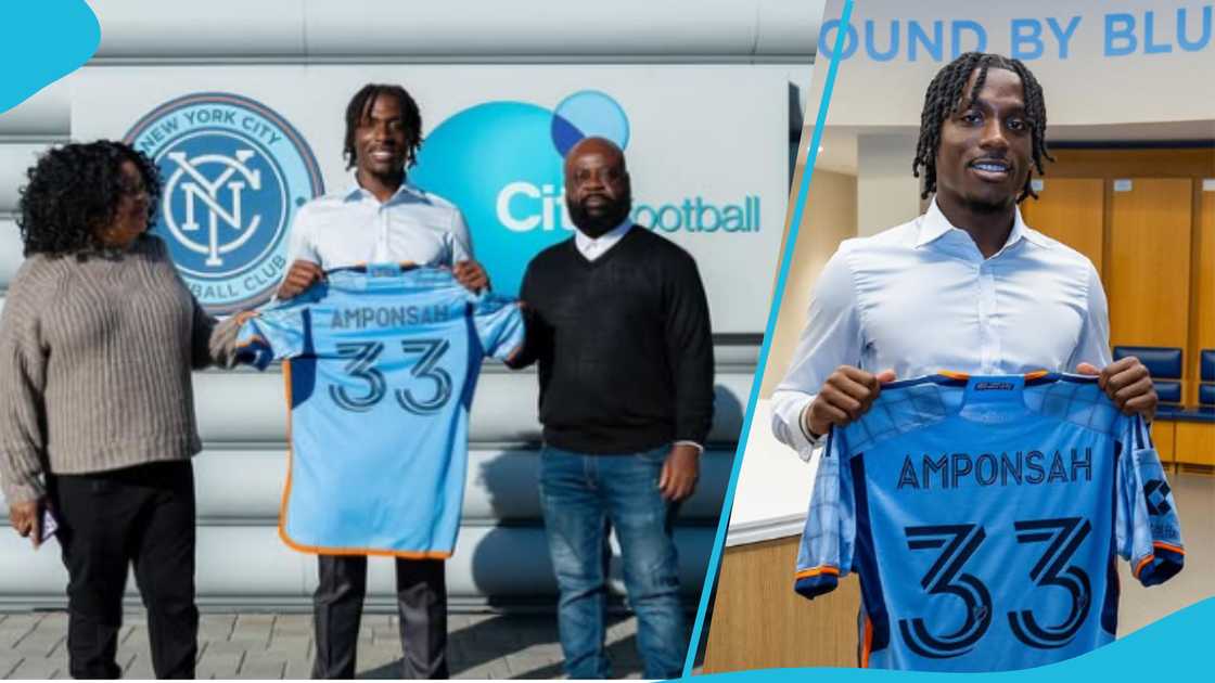 Ghanaian defender Prince Amponsah joins New York City FC. Ghanaian defender Prince Amponsah joins New York City FC.