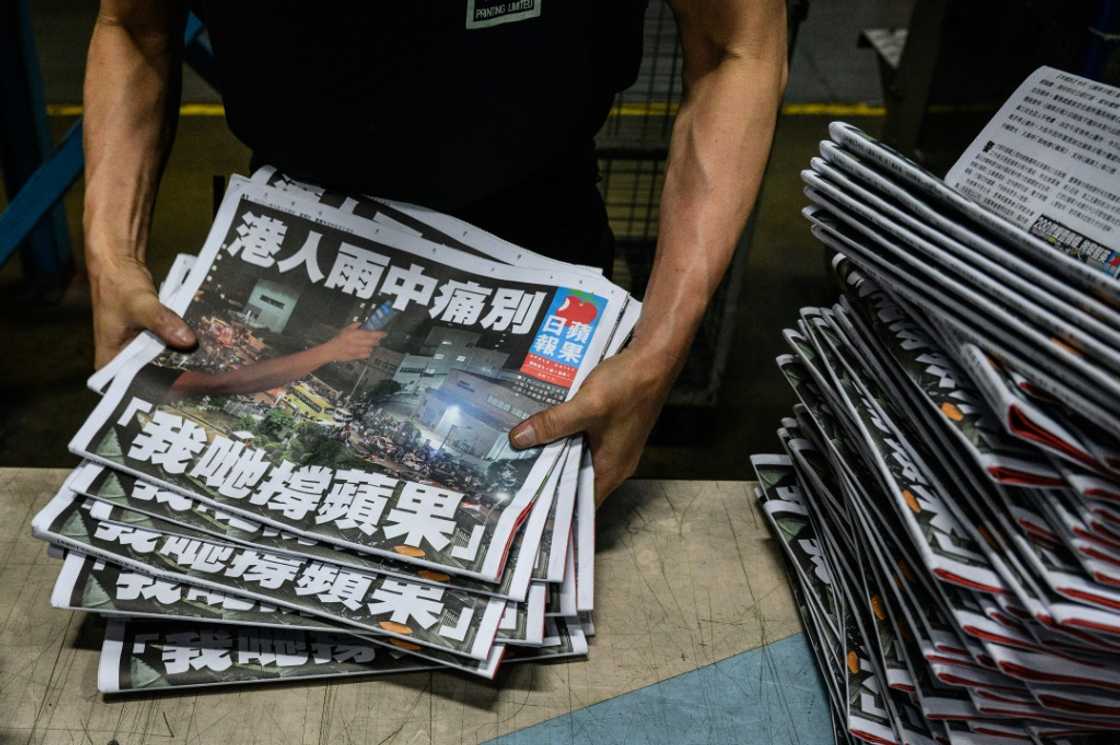 Hong Kong's pro-democracy tabloid Apple Daily collapsed in 2021 after its funds were frozen and many senior staff were charged with national security crimes Hong Kong's pro-democracy tabloid Apple Daily collapsed in 2021 after its funds were frozen and many senior staff were charged with national security crimes