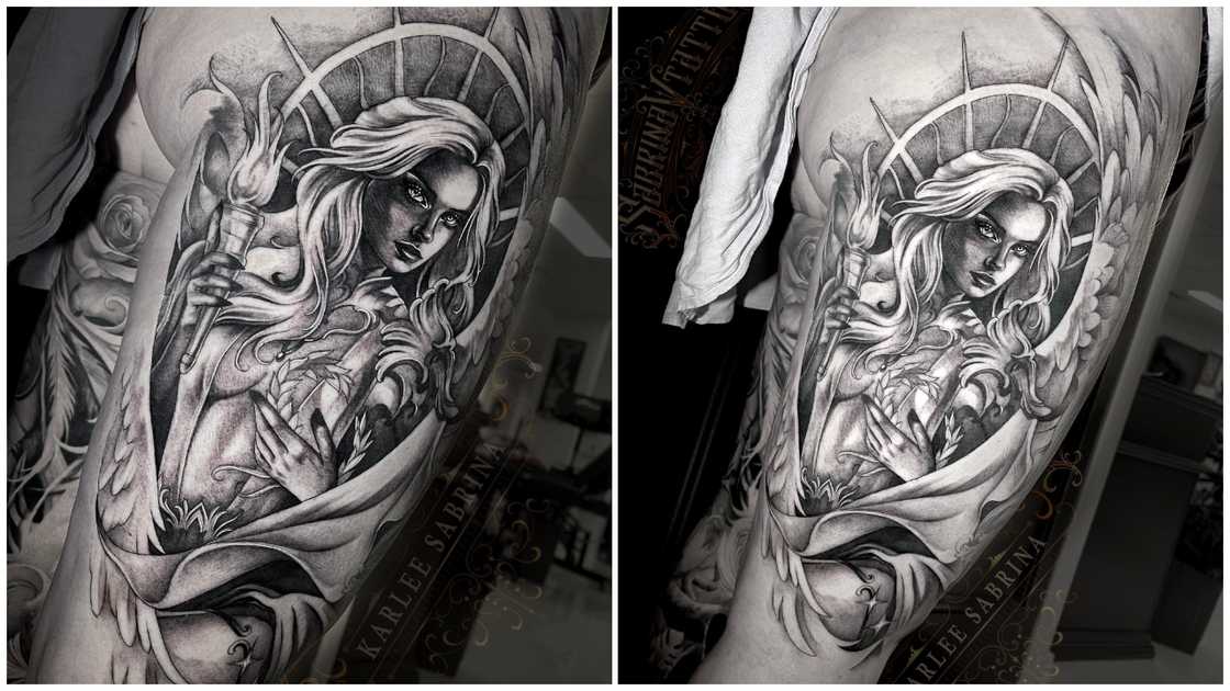 thigh tattoo thigh tattoo