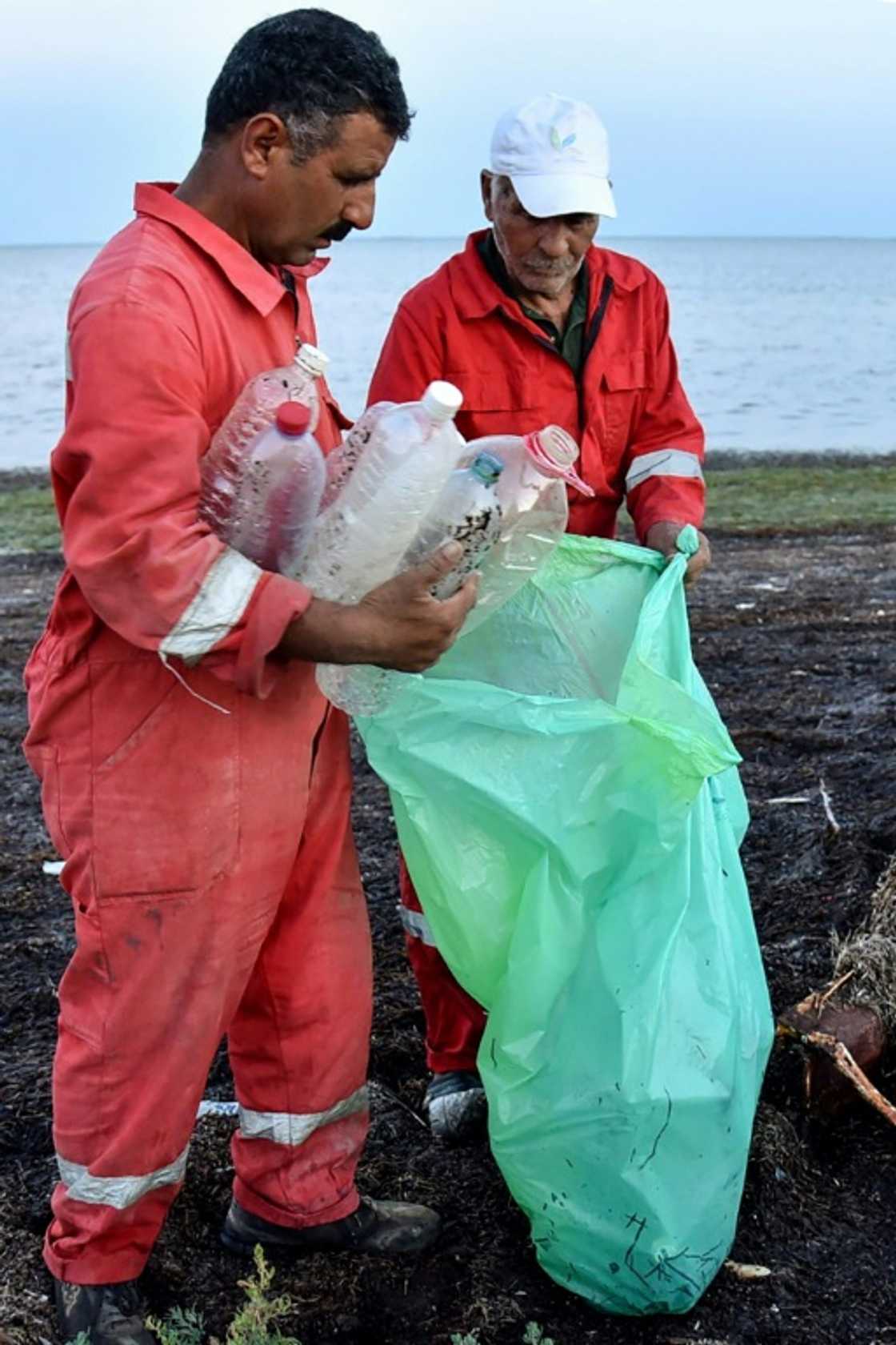 Informal collectors, known in Tunisia as 'barbeshas', recover the plastic waste from beaches on the Kerkennah Islands Informal collectors, known in Tunisia as 'barbeshas', recover the plastic waste from beaches on the Kerkennah Islands