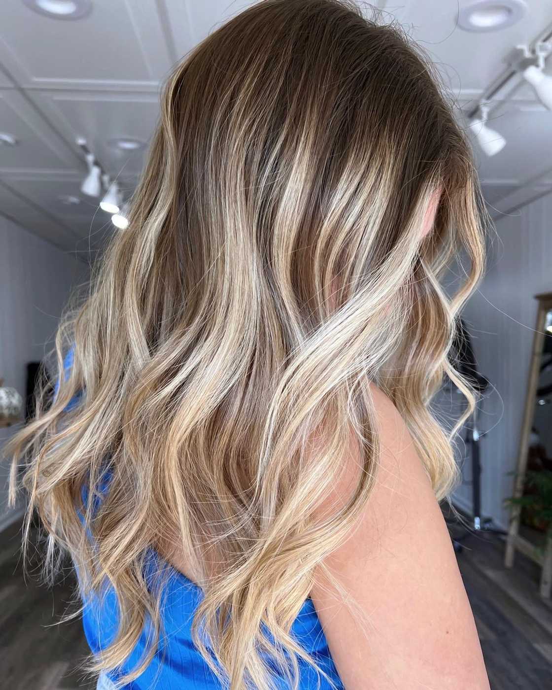 brown hair with blonde highlights