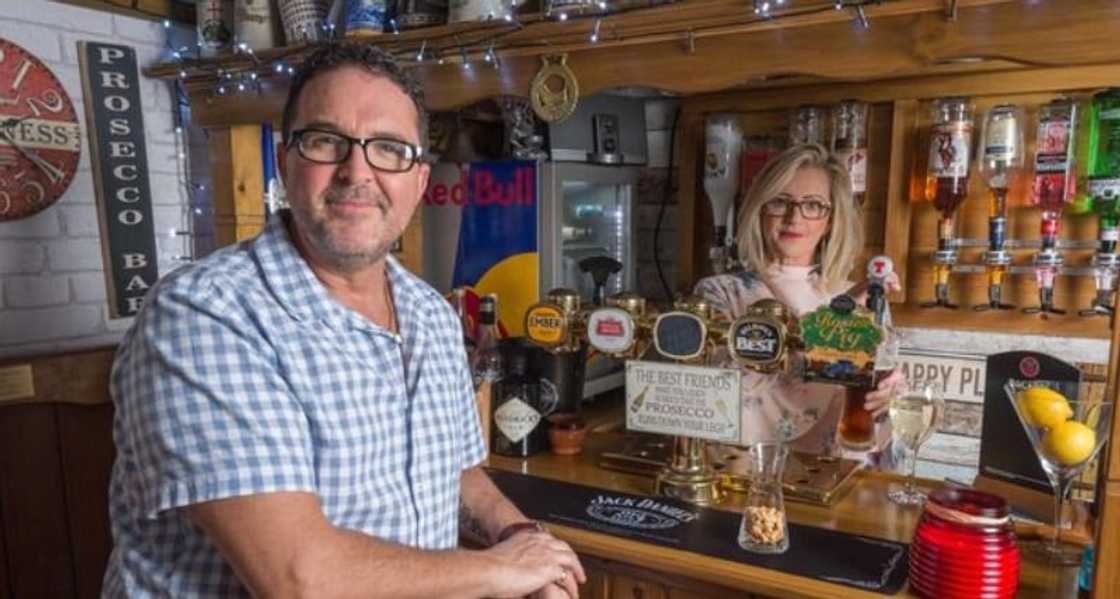Woman builds bar in their garden to stop husband from drinking outside Woman builds bar in their garden to stop husband from drinking outside