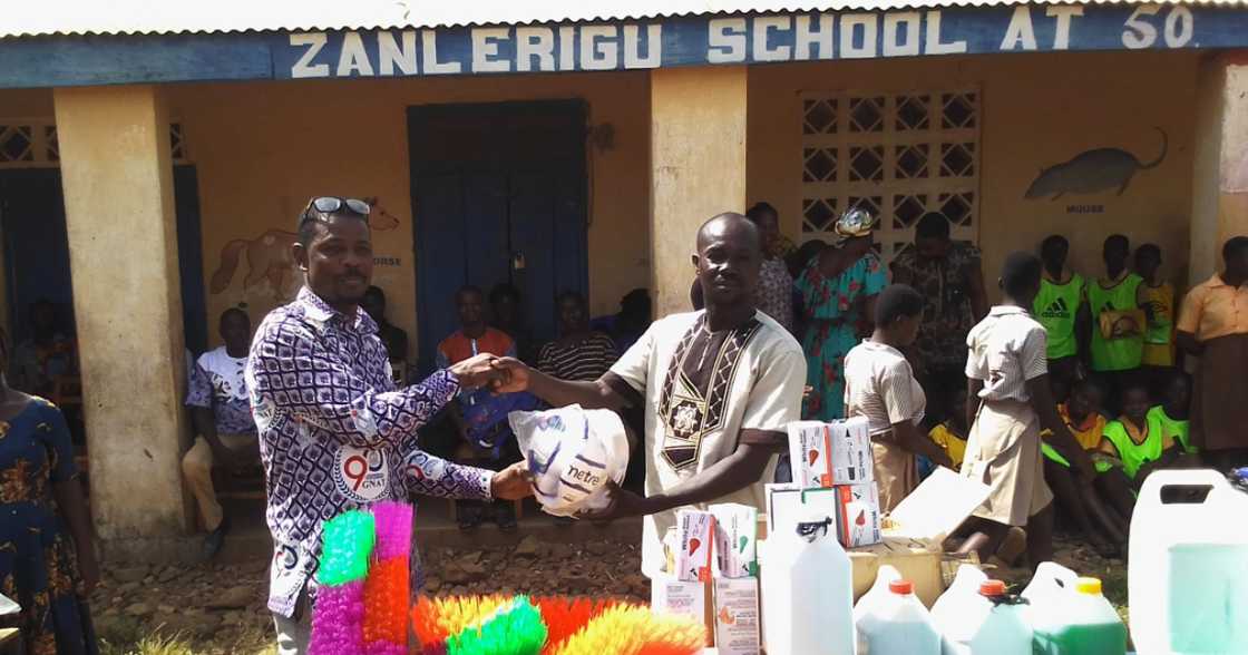 NGO donates educational items to Zanlerigu basic schools. NGO donates educational items to Zanlerigu basic schools.