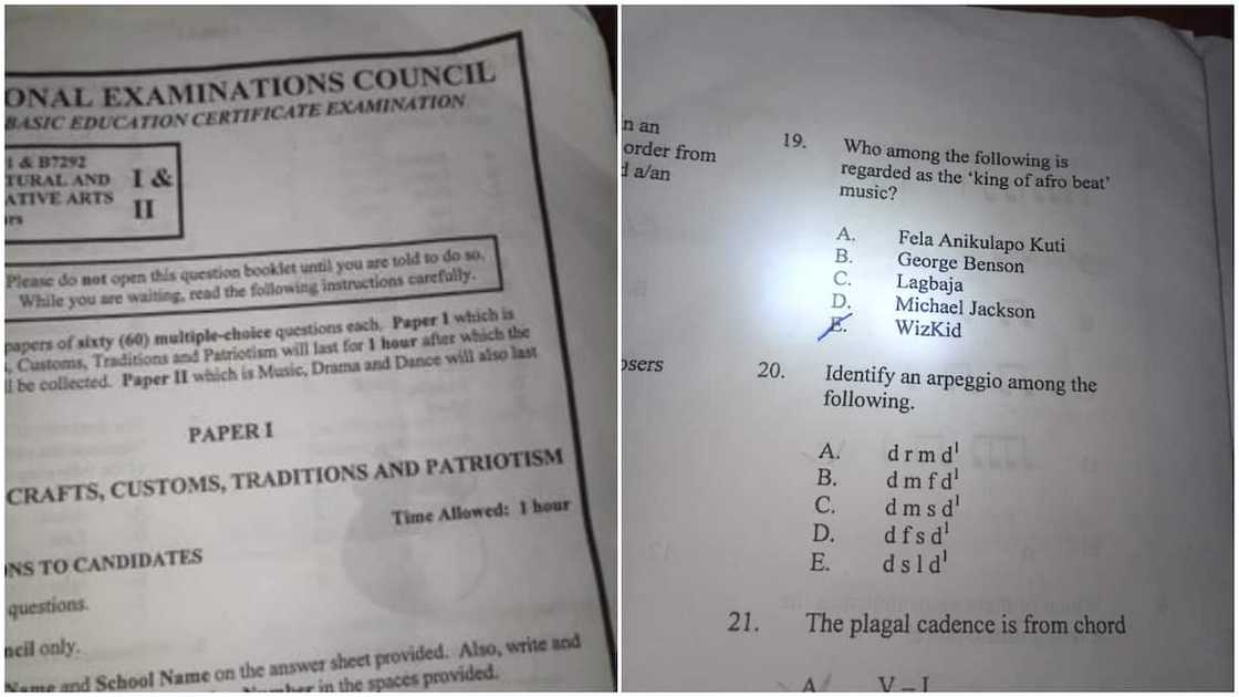 Young Lady Fails NECO Exam Question After Choosing Wizkid as an Answer, Nigerians React