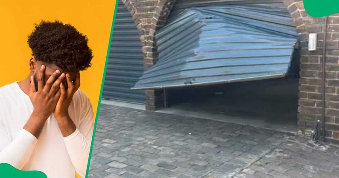 A parent asked their son to reverse their car and the son crashed it. A parent asked their son to reverse their car and the son crashed it.