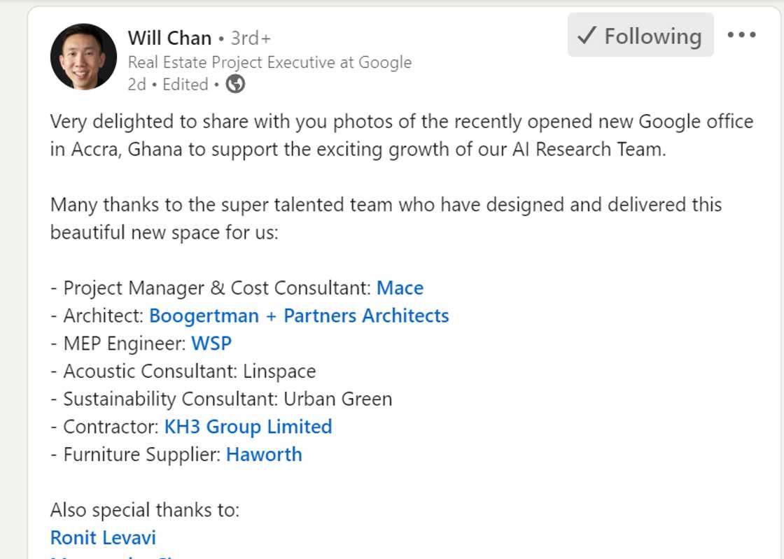 Screenshot of message by Will Chan Screenshot of message by Will Chan