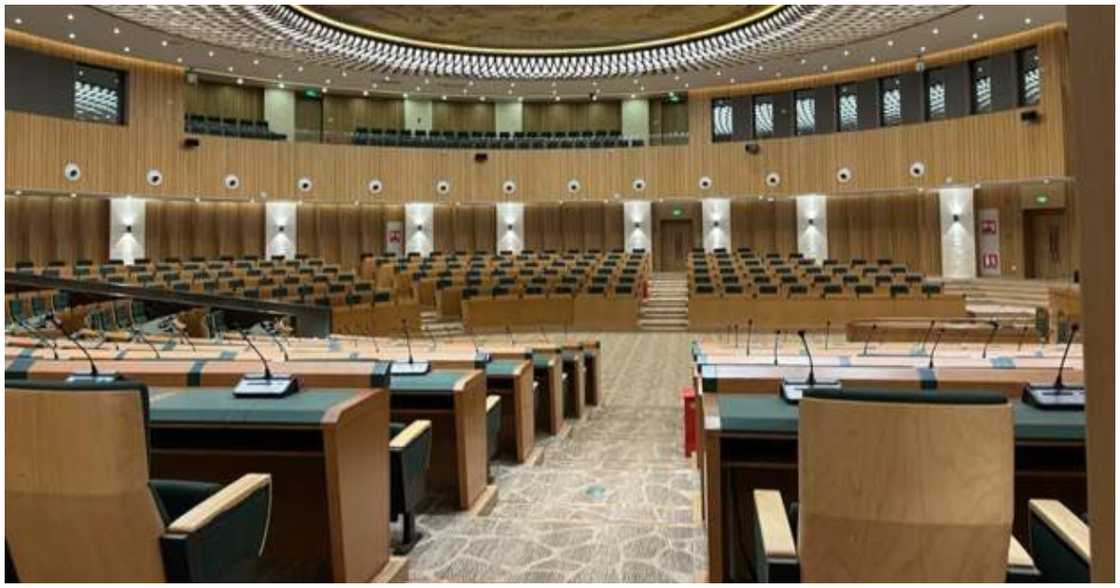 The conference room of the parliament building