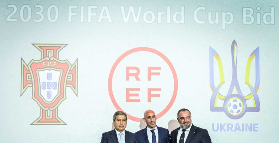 The presidents of the Portuguese, Spanish and Ukrainian football associations announced a joint bid to host the 2030 World Cup The presidents of the Portuguese, Spanish and Ukrainian football associations announced a joint bid to host the 2030 World Cup