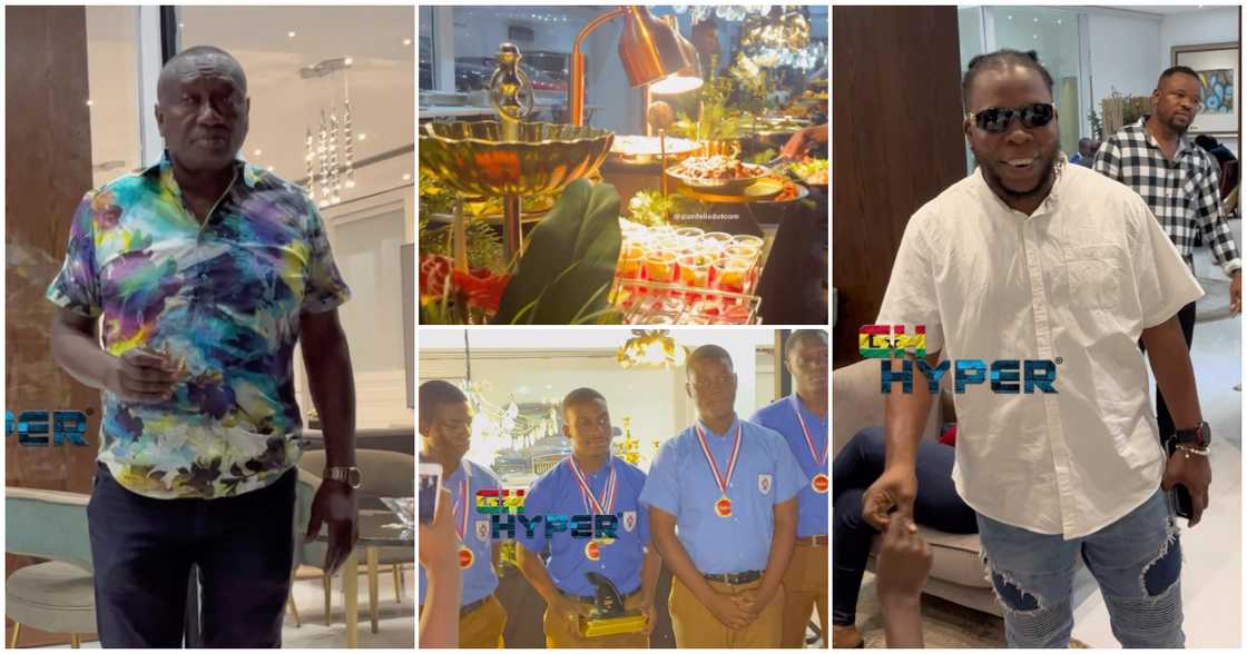 Presec students inside Dr Ernest Ofori Sarpong's mansion Presec students inside Dr Ernest Ofori Sarpong's mansion