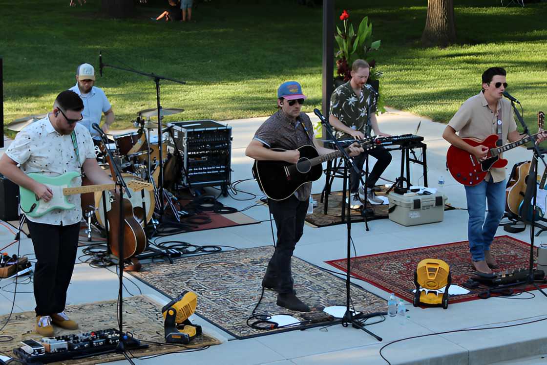 The Moore Brothers Band on stage