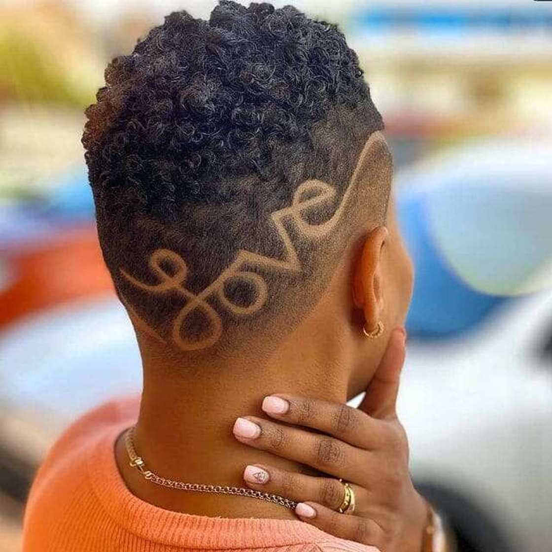 black female fade haircut designs