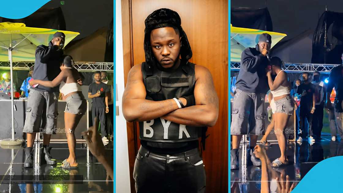 Medikal, Female Legon student, Medikal and Legon student, Ghana, Social media, Celebrity, Evandy-Bani Hall Week Medikal, Female Legon student, Medikal and Legon student, Ghana, Social media, Celebrity, Evandy-Bani Hall Week