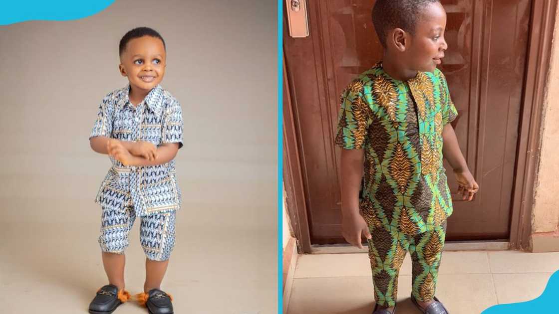 Two boys with their Ankara outfit Two boys with their Ankara outfit