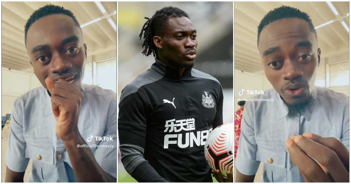 Lil Win (far left and far right) and Christian Atsu (middle) in photos Lil Win (far left and far right) and Christian Atsu (middle) in photos