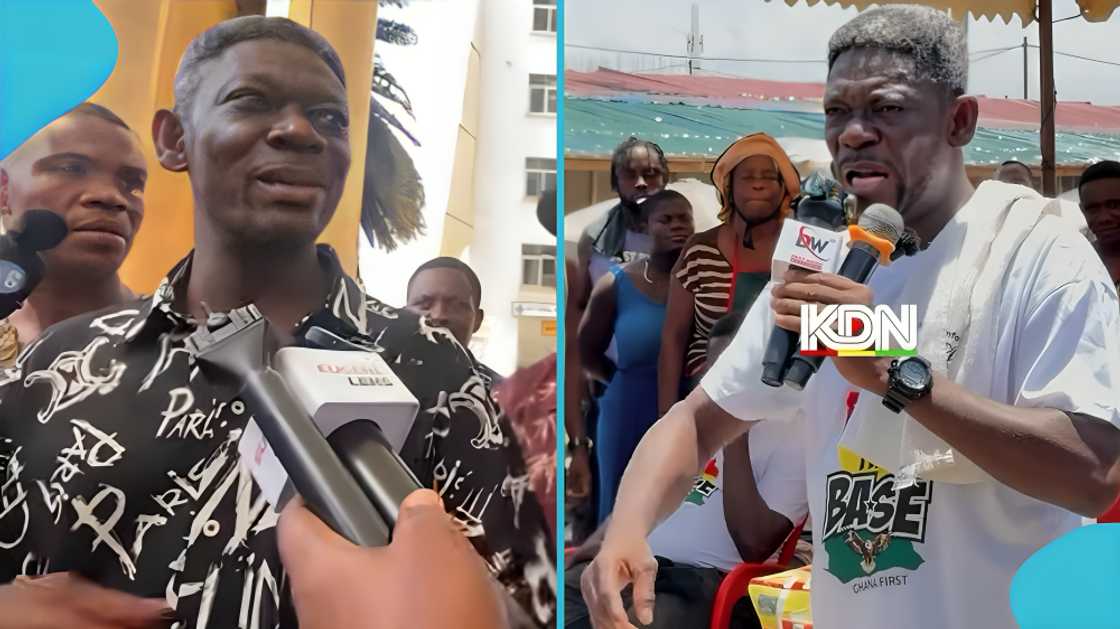 Agya Koo and other Base Movement executives storm Accra High Court over name-use controversy, politics in Ghana, NPP, NDC, The Base First, education, people, national development