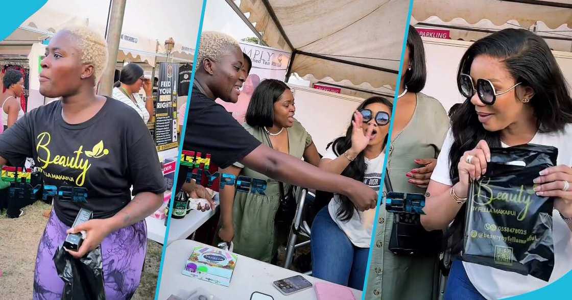 Fella Makafui and Serwaa Amihere at KejeFair