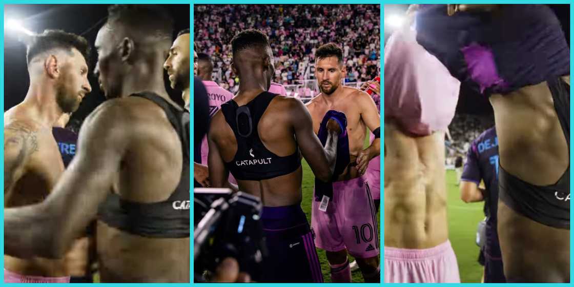 Harrison Afful and Lionel Messi Harrison Afful and Lionel Messi