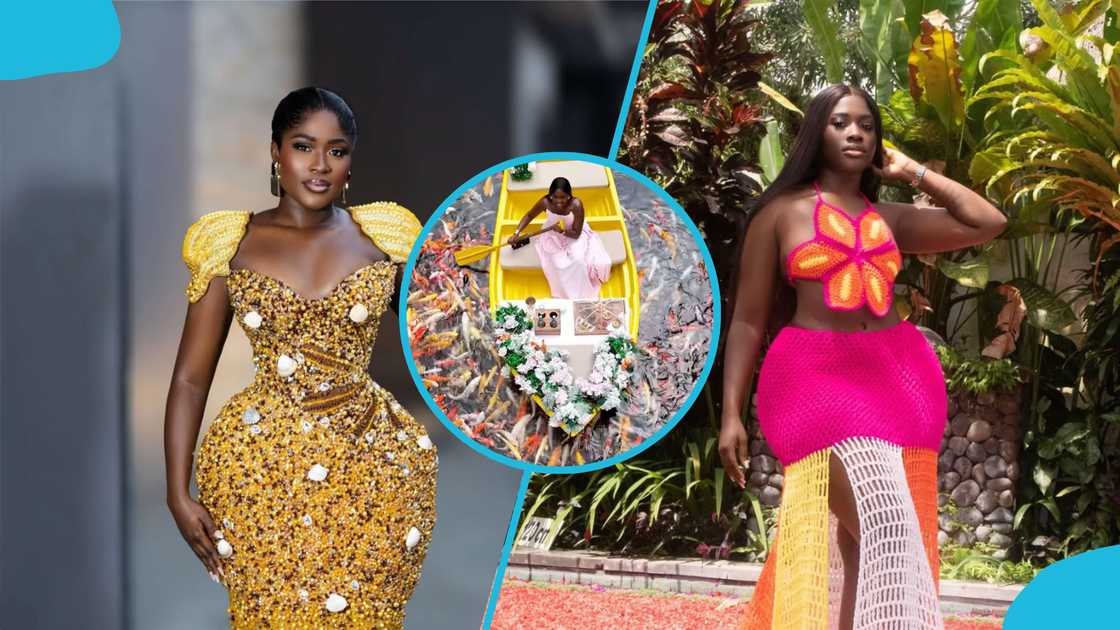 Fella Makafui's birthday, Fella Makafui, Samuel Adu Frimpong, YOLO Star, Medikal, Celebrity Couples, Ghanaian Musicians, Ghanaian Actresses, Ghanaian Weddings, Kente Gowns