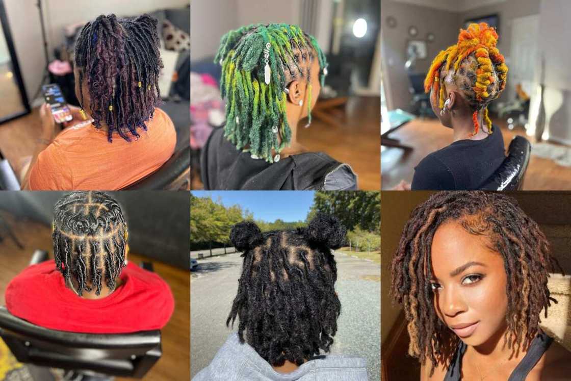 short loc styles for females