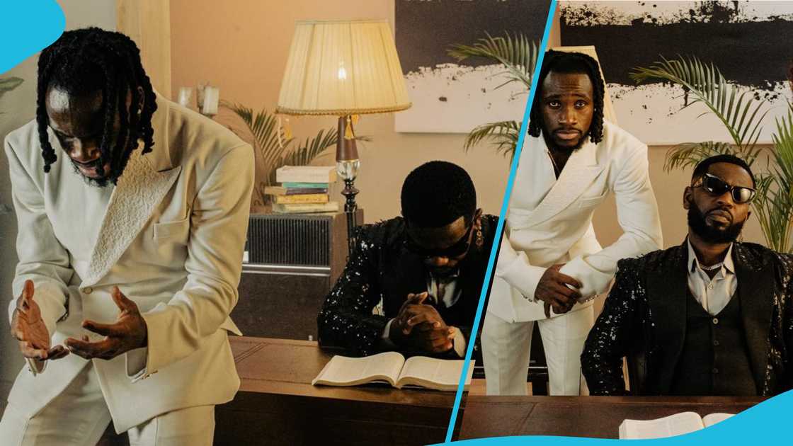 Joseph Paintsil and Bisa Kdei tease fans with new music. Joseph Paintsil and Bisa Kdei tease fans with new music.