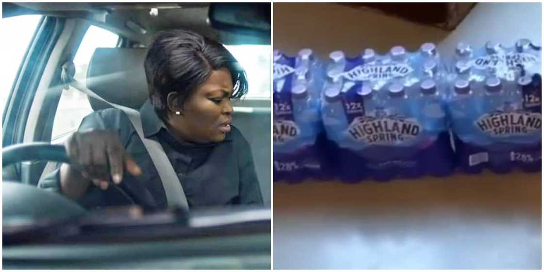 Funke Akindele reacts as son attempts crate challenge.