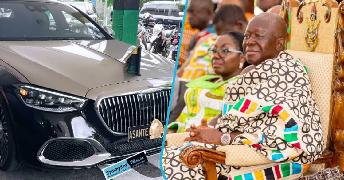Asantehene arrives at Otumfuo Composers Competition in his posh Maybach. Asantehene arrives at Otumfuo Composers Competition in his posh Maybach.