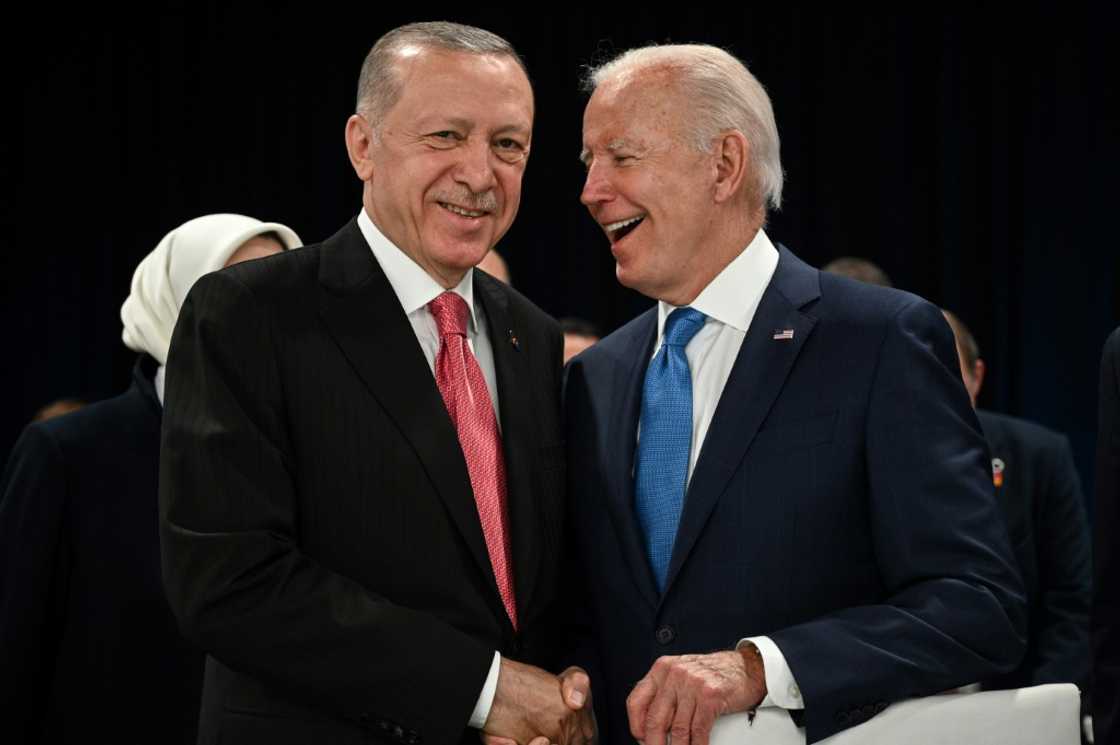Turkey's President Recep Tayyip Erdogan and US President Joe Biden are all smiles after working out differences on NATO expansion Turkey's President Recep Tayyip Erdogan and US President Joe Biden are all smiles after working out differences on NATO expansion