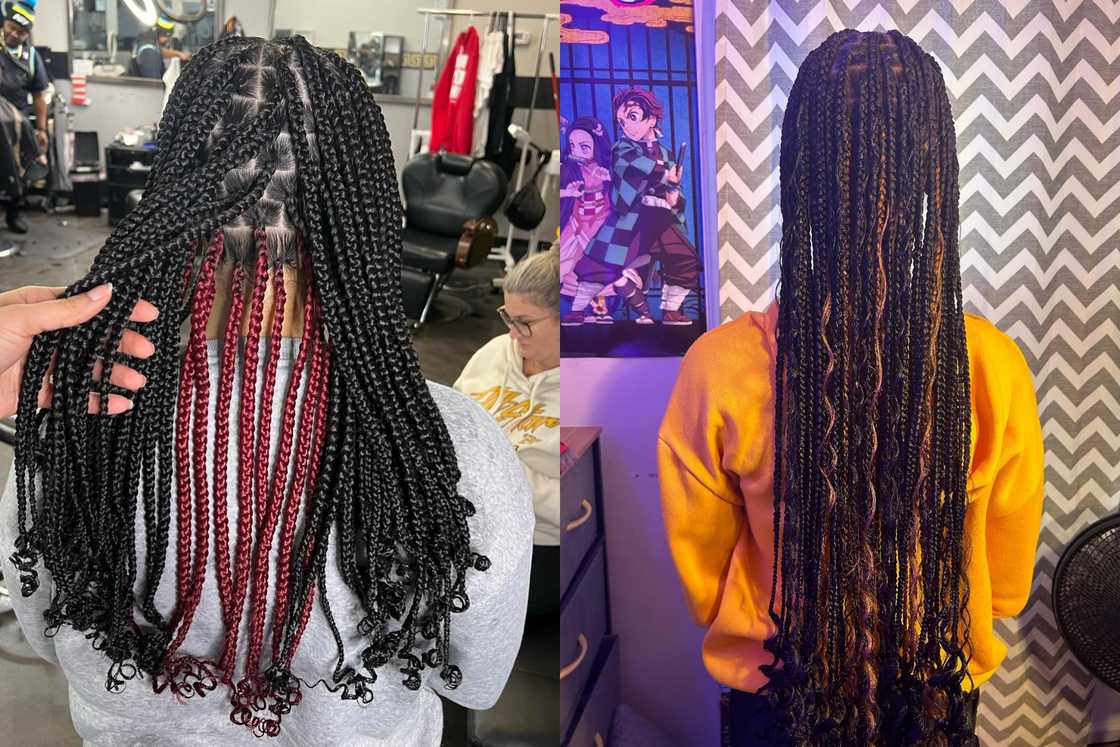 knotless braids with curls knotless braids with curls