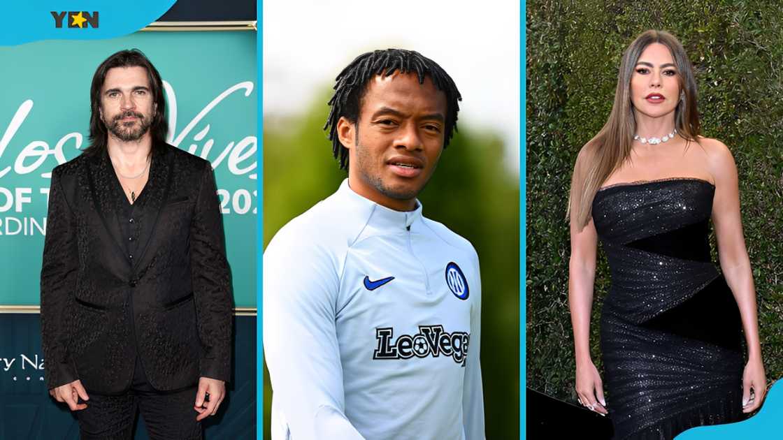 Juanes, Juan Cuadrado, and Sofia Vergara Juanes, Juan Cuadrado, and Sofia Vergara