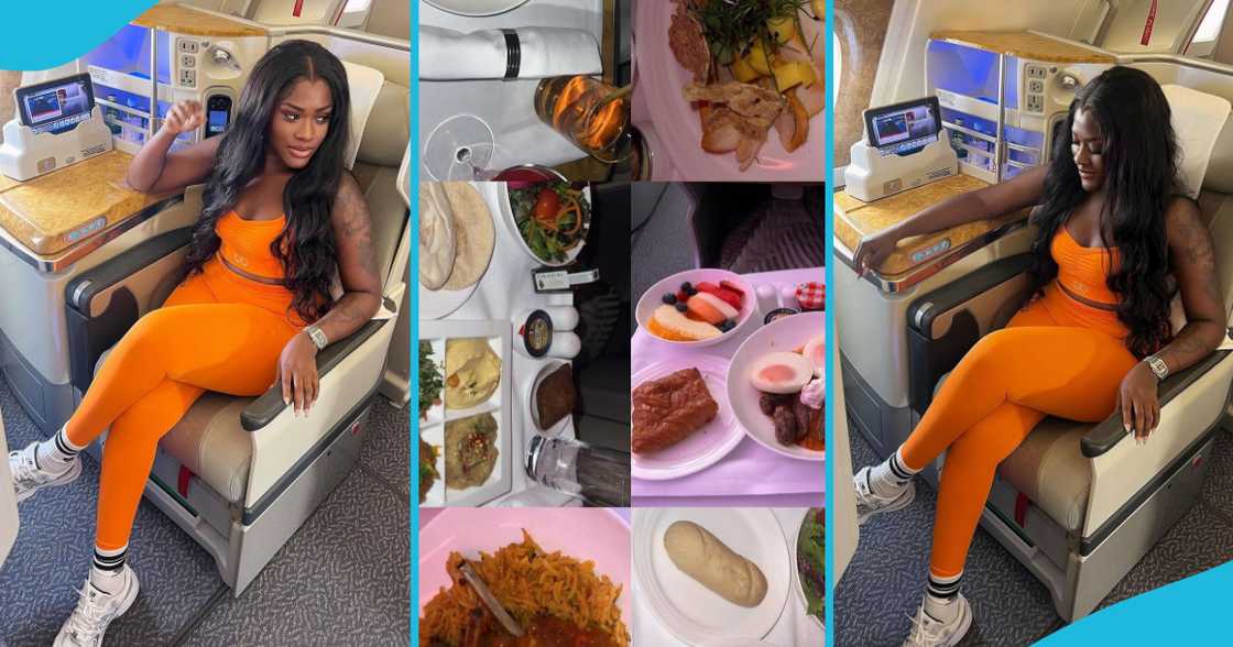 Fella Makafui flaunts luxury lifestyle as she flies first class