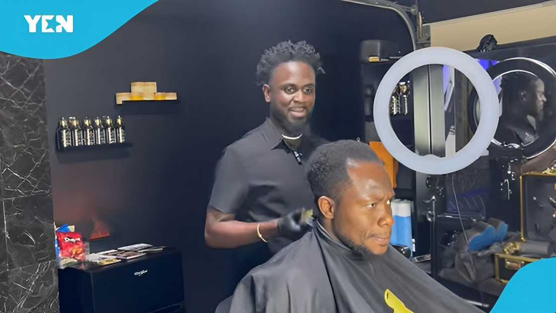 Ghanaian barber, Sarkodie, Stonebwoy, Wizkid, King Promise, the USA