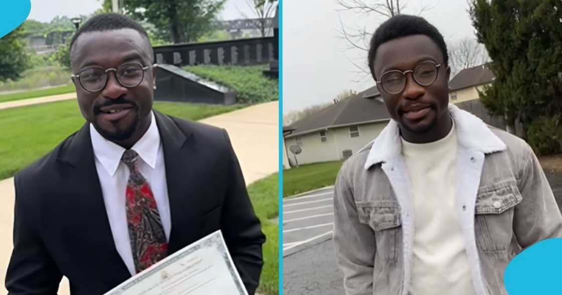 Emmanuel Ofori, Ghanaian man, US citizen, greener pasture, relocate abroad. Emmanuel Ofori, Ghanaian man, US citizen, greener pasture, relocate abroad.
