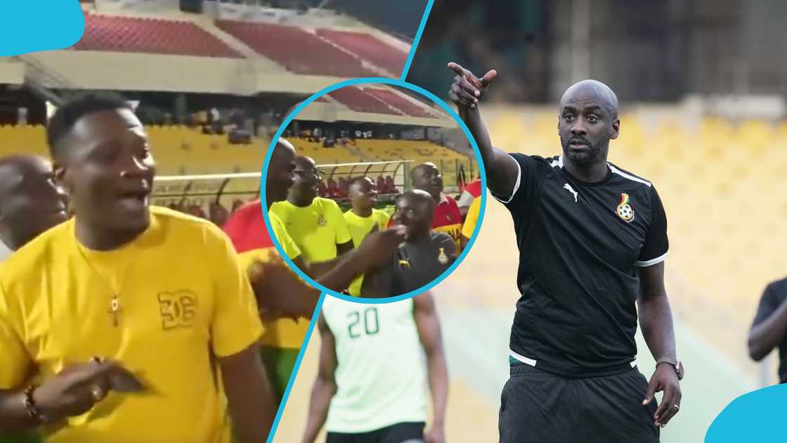 Otto Addo engaged in a hot 'Jama' session led by Asamoah Gyan as Black Stars build morale ahead of the World Cup qualifier against Chad. Otto Addo engaged in a hot 'Jama' session led by Asamoah Gyan as Black Stars build morale ahead of the World Cup qualifier against Chad.