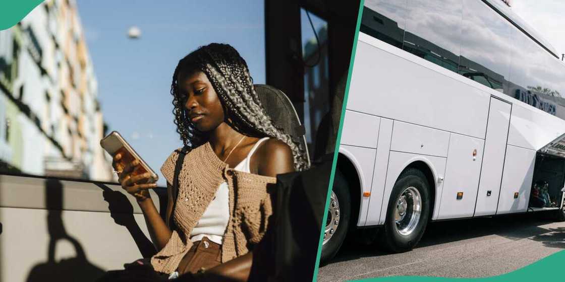 A man captured the ongoing drama in the bus A man captured the ongoing drama in the bus