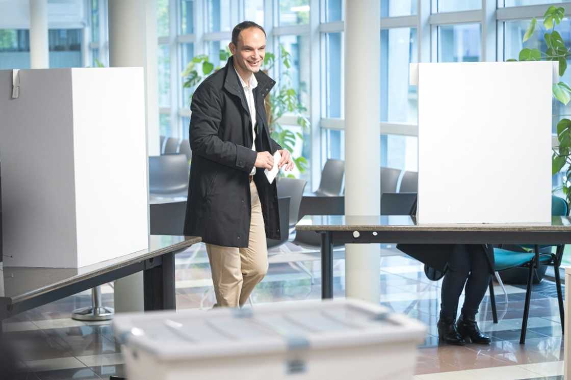 'I entered this campaign to win,' candidate Anze Logar, 46, said, casting his ballot in the capital Ljubljana 'I entered this campaign to win,' candidate Anze Logar, 46, said, casting his ballot in the capital Ljubljana