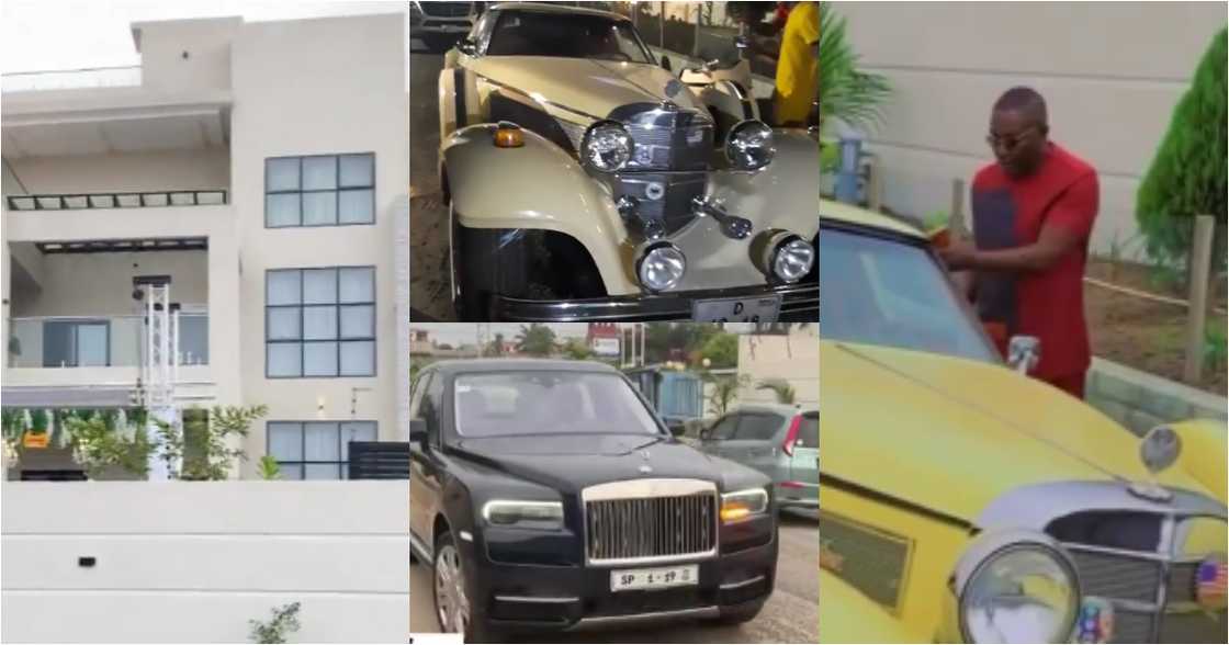 Despite and Ofori Sarpong storm millionaire friend's house party in exotic cars Despite and Ofori Sarpong storm millionaire friend's house party in exotic cars