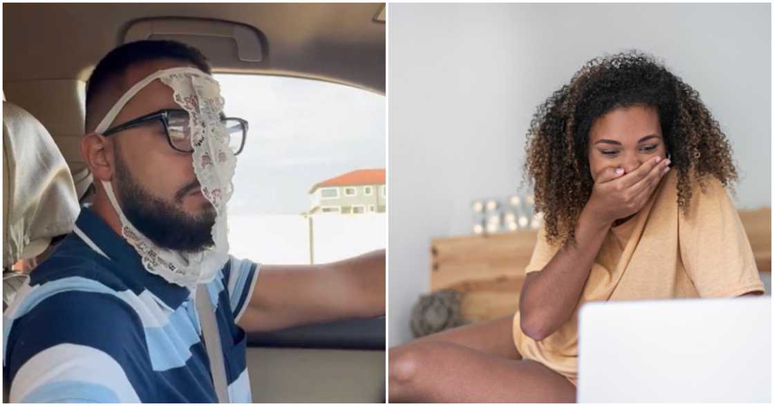 Lebanese Guy with panty on face Lebanese Guy with panty on face