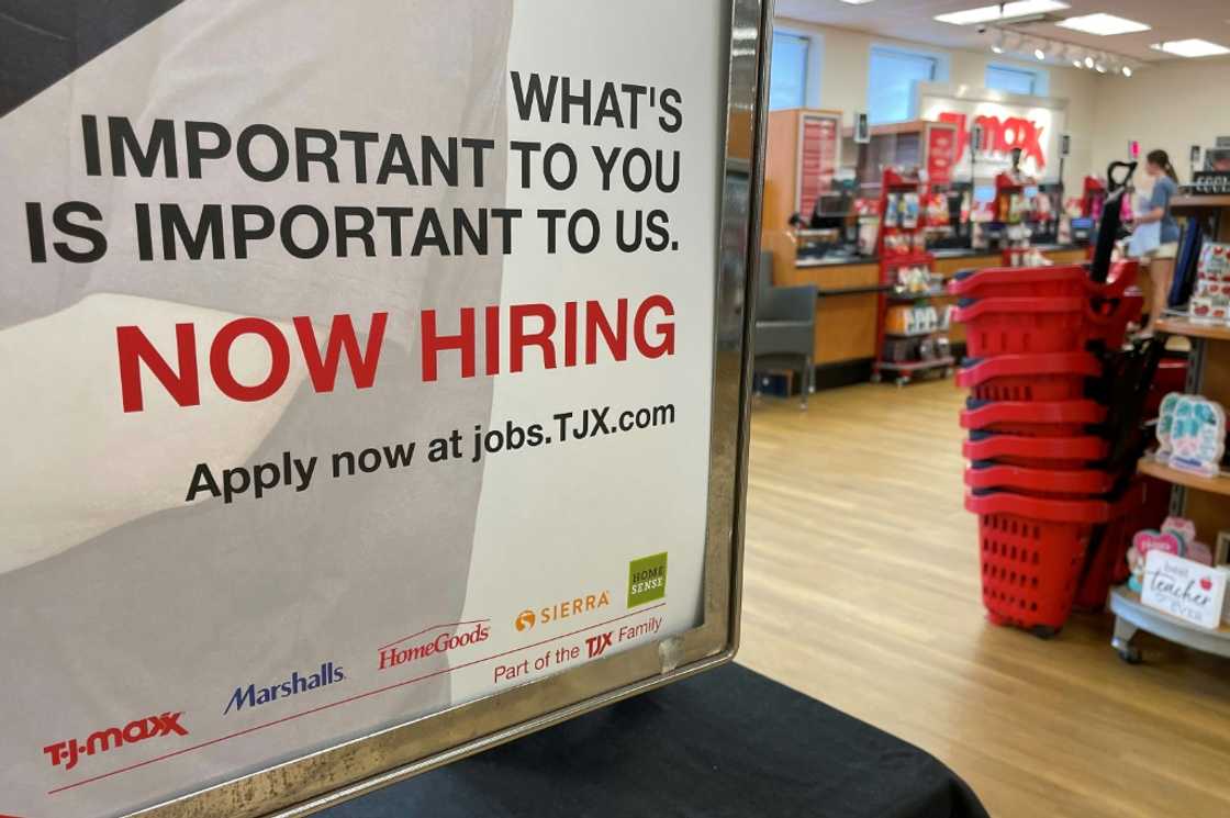 A sign at a T.J. Maxx store in Annapolis, Maryland, on May 16, 2022 A sign at a T.J. Maxx store in Annapolis, Maryland, on May 16, 2022