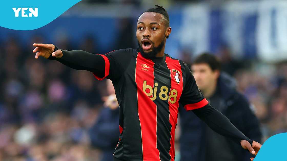 Antoine Semenyo of Bournemouth in action during the Emirates FA Cup Fourth Round match between Everton and AFC Bournemouth at Goodison Park on February 08, 2025 in Liverpool, England Antoine Semenyo of Bournemouth in action during the Emirates FA Cup Fourth Round match between Everton and AFC Bournemouth at Goodison Park on February 08, 2025 in Liverpool, England